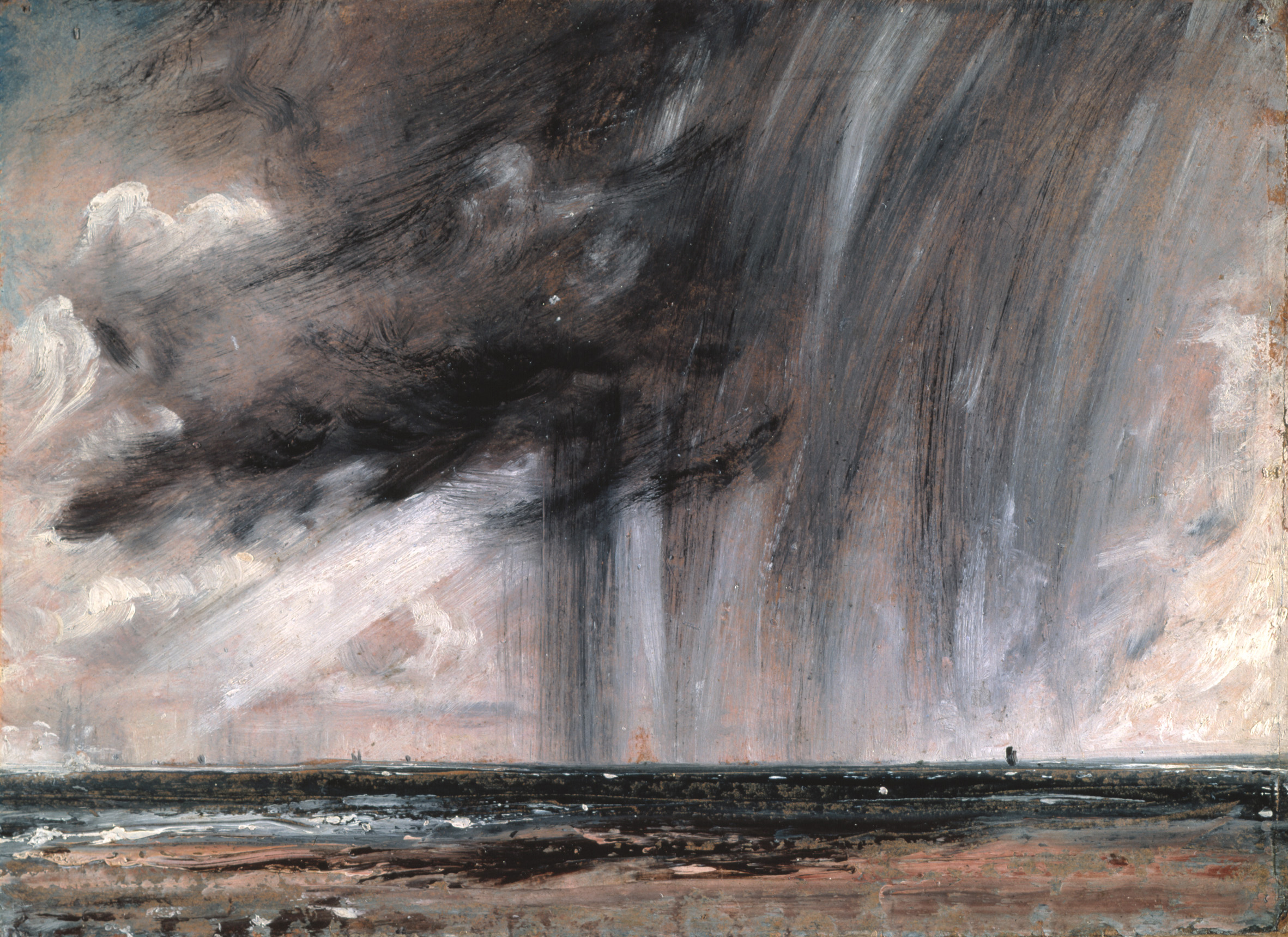 Not Realistic But Truthful Seascape Study With Rain Cloud By John Constable
